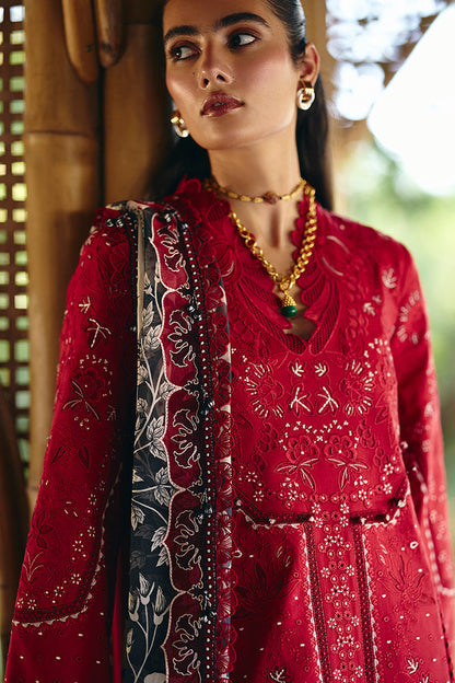SUFFUSE-3PC LAWN EMBROIDERED SHIRT WITH CHIFFON PRINT DUPATTA AND EMB TROUSER-BIC-4810