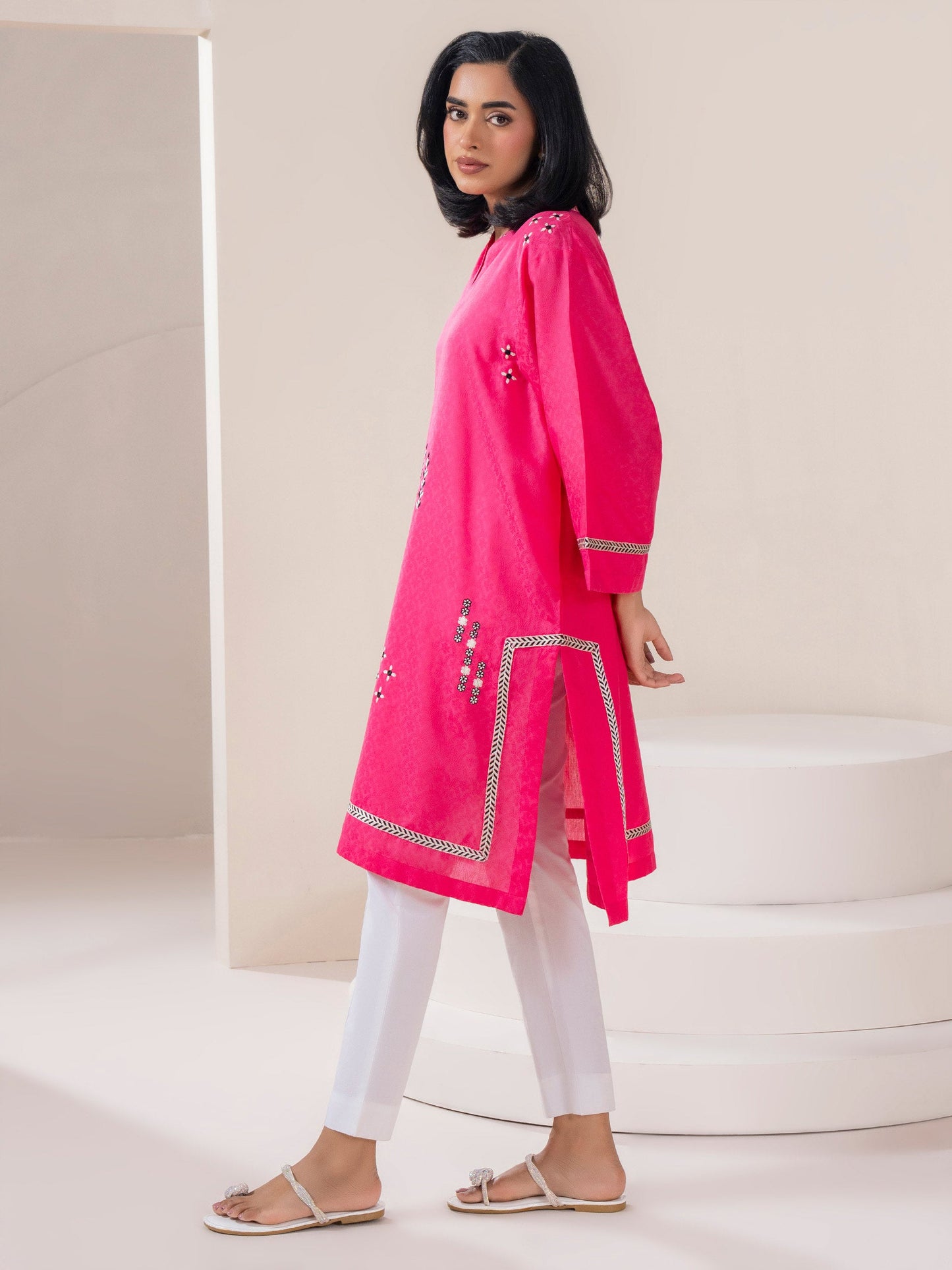 Jacquard Shirt-Embroidered (Pret)