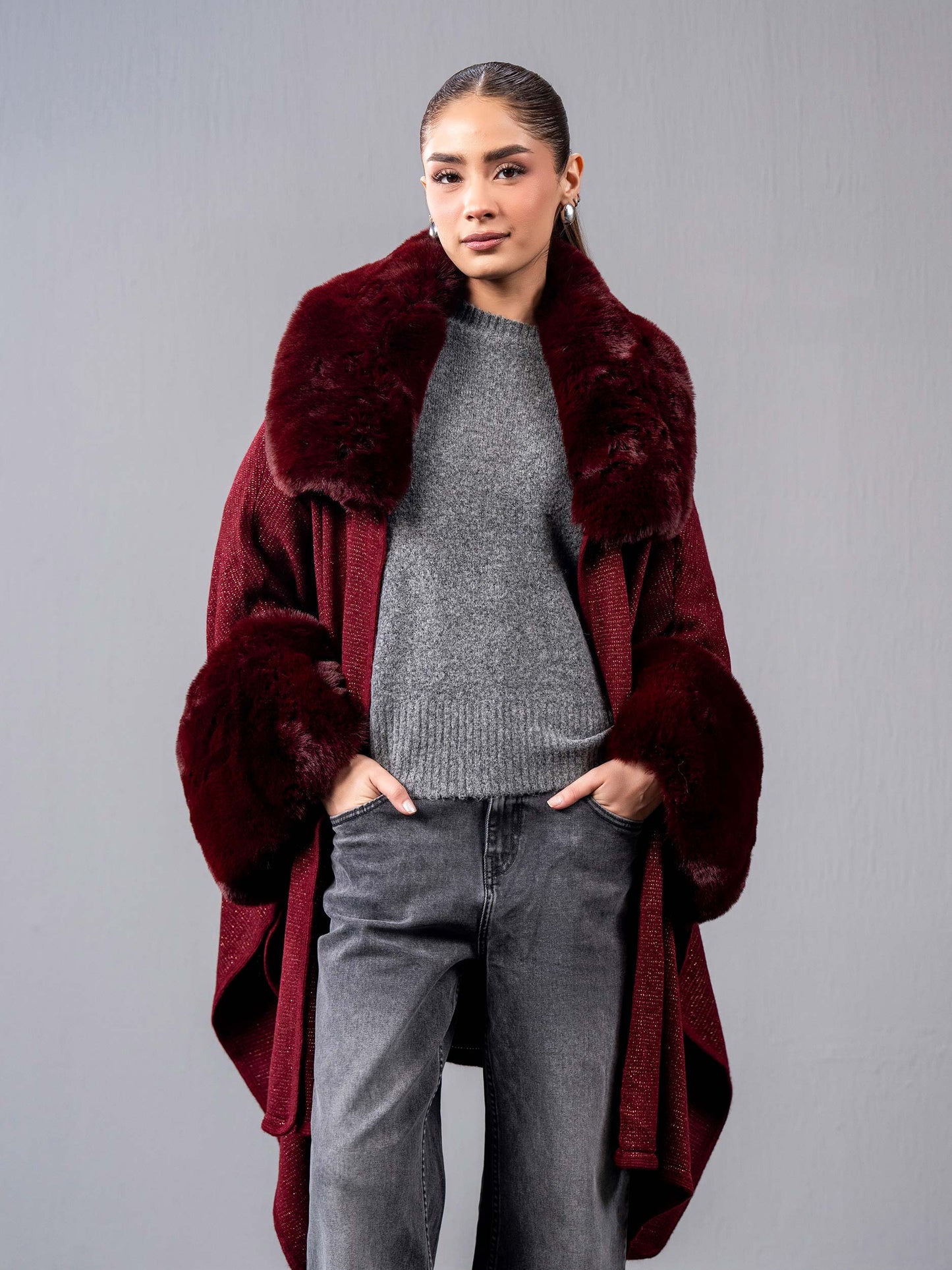 Woolen Blend Cape