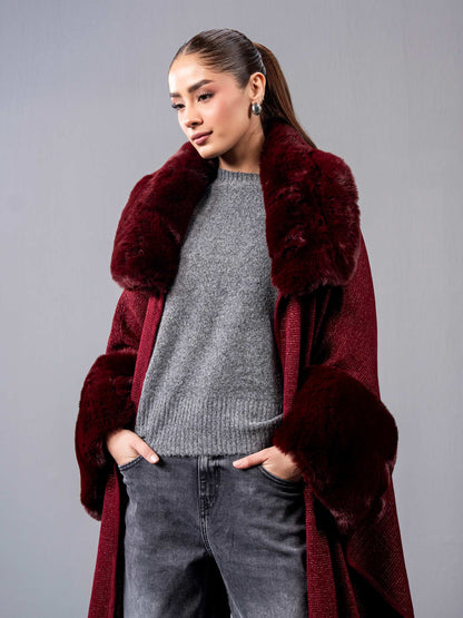 Woolen Blend Cape
