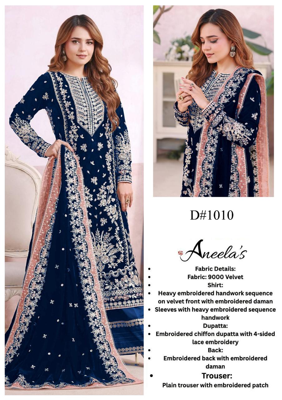 ANEELAS VELVET & CHIFFON #ST58