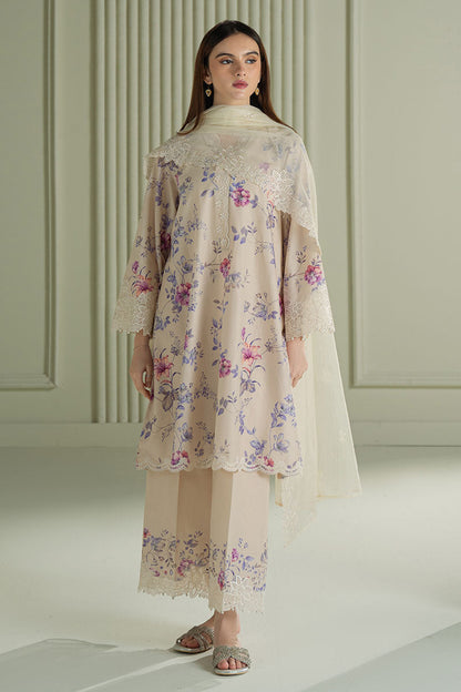 BLOOMING SAND- 3PC EMBROIDERED LAWN SUIT